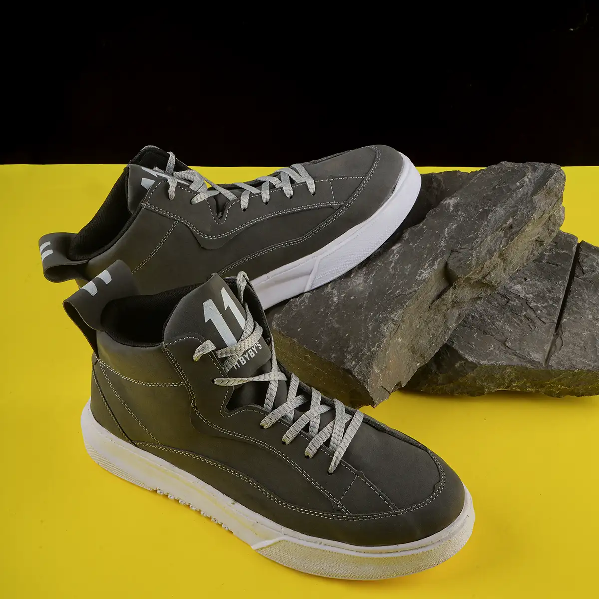 کفش ساقدار مردانه طوسی مدل 11qp