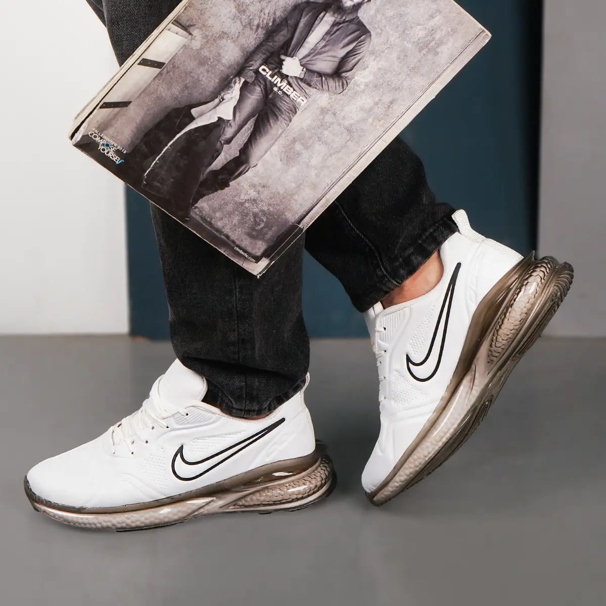 کفش ورزشی مردانه نایک سفید مدل مدل kambiz