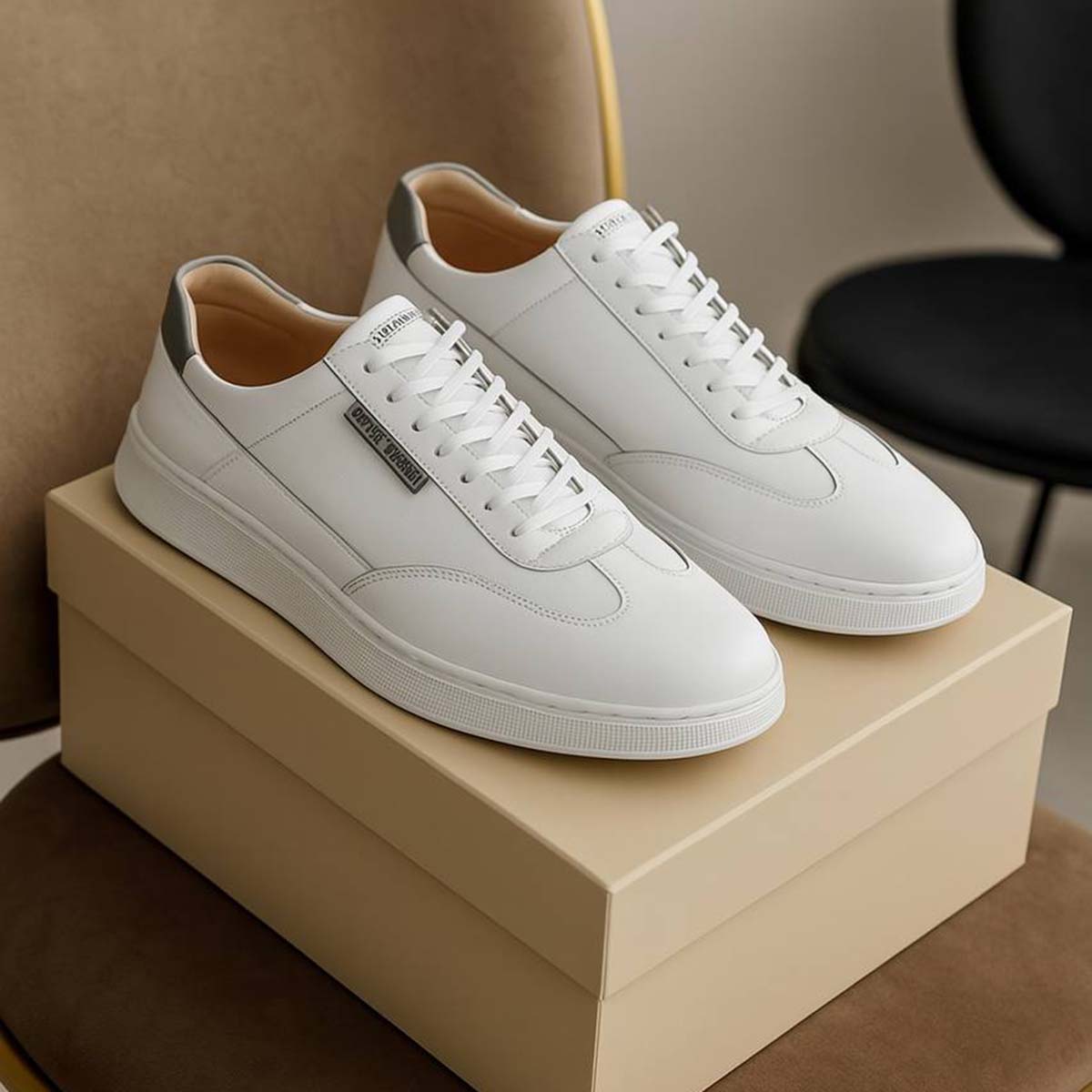 کفش تخت مردانه سفید مدل Farhad