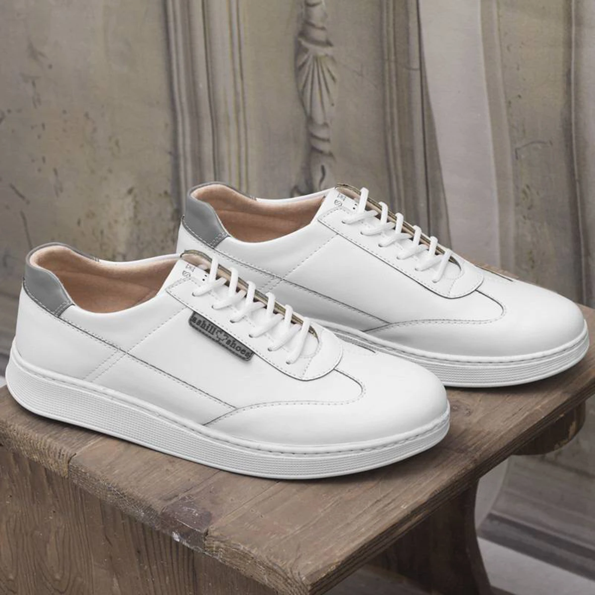 کفش تخت مردانه سفید مدل Farhad