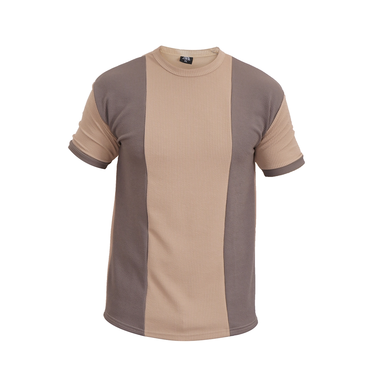 تیشرت مردانه کرم طوسی مدل Kaveh