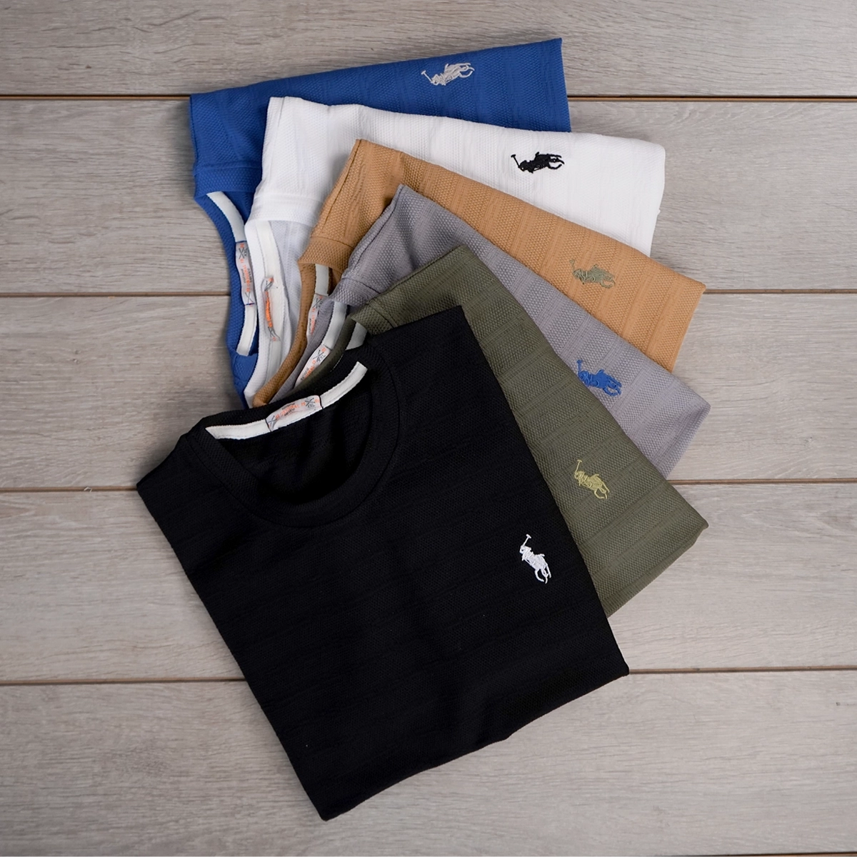 تیشرت مردانه پلو سفید مدل Moroco