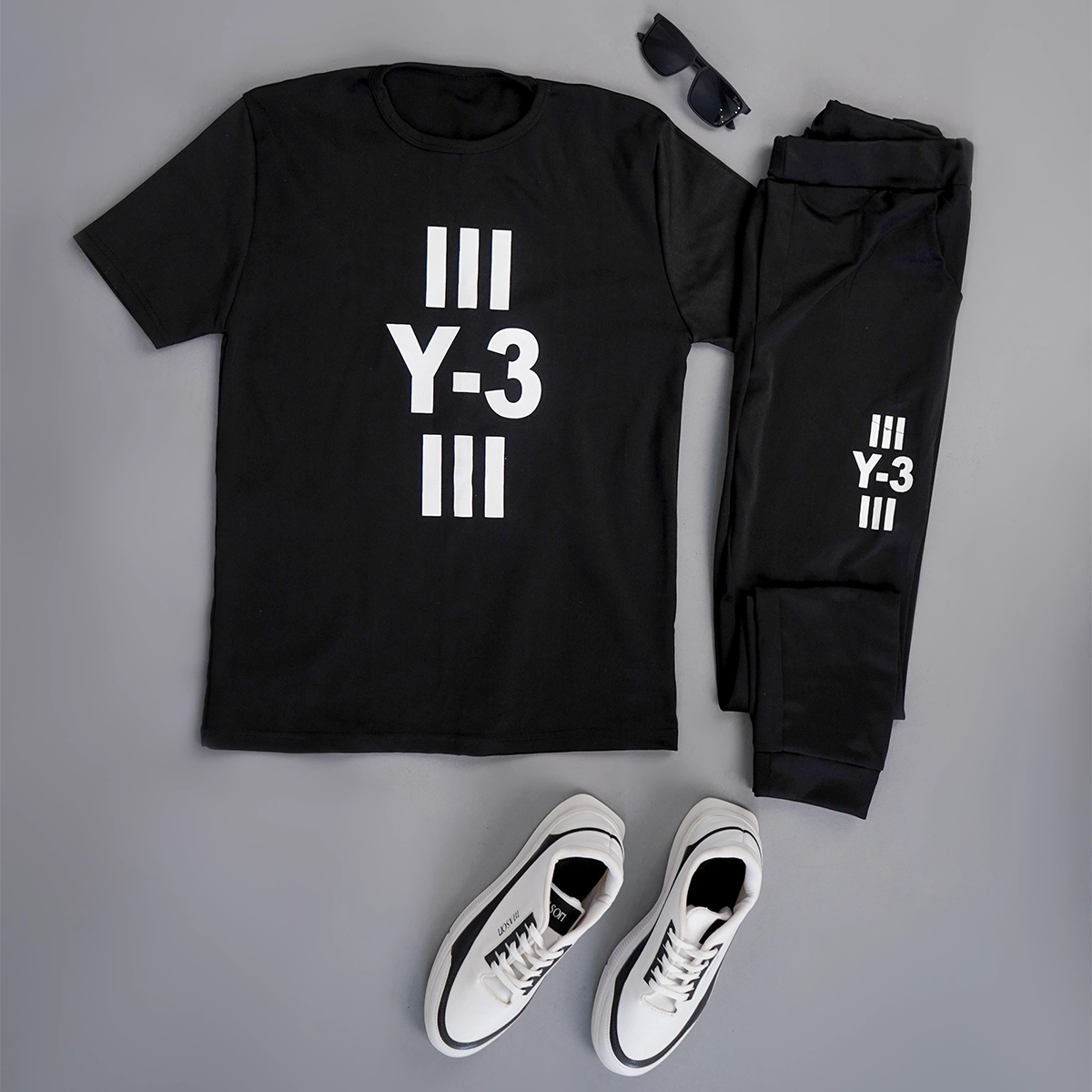 ست تیشرت شلوار مشکی مردانه مدل Y-3