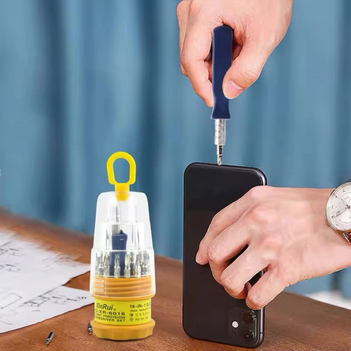 مجموعه 16 عددی پیچ گوشتی ساعتی Hosheمدل AJ_6016