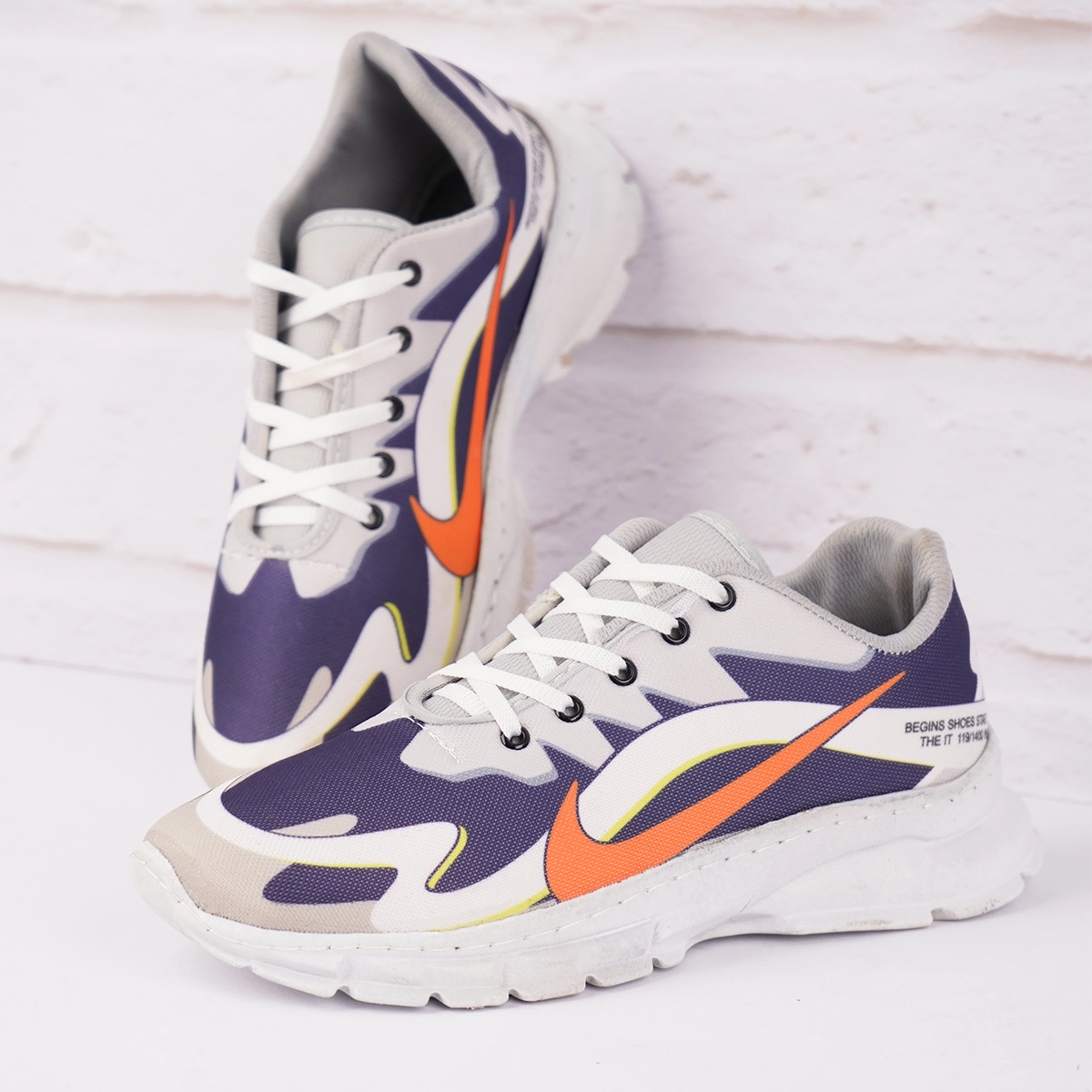 کفش ورزشی مردانه (T) سفید آبی مدل RAKAN