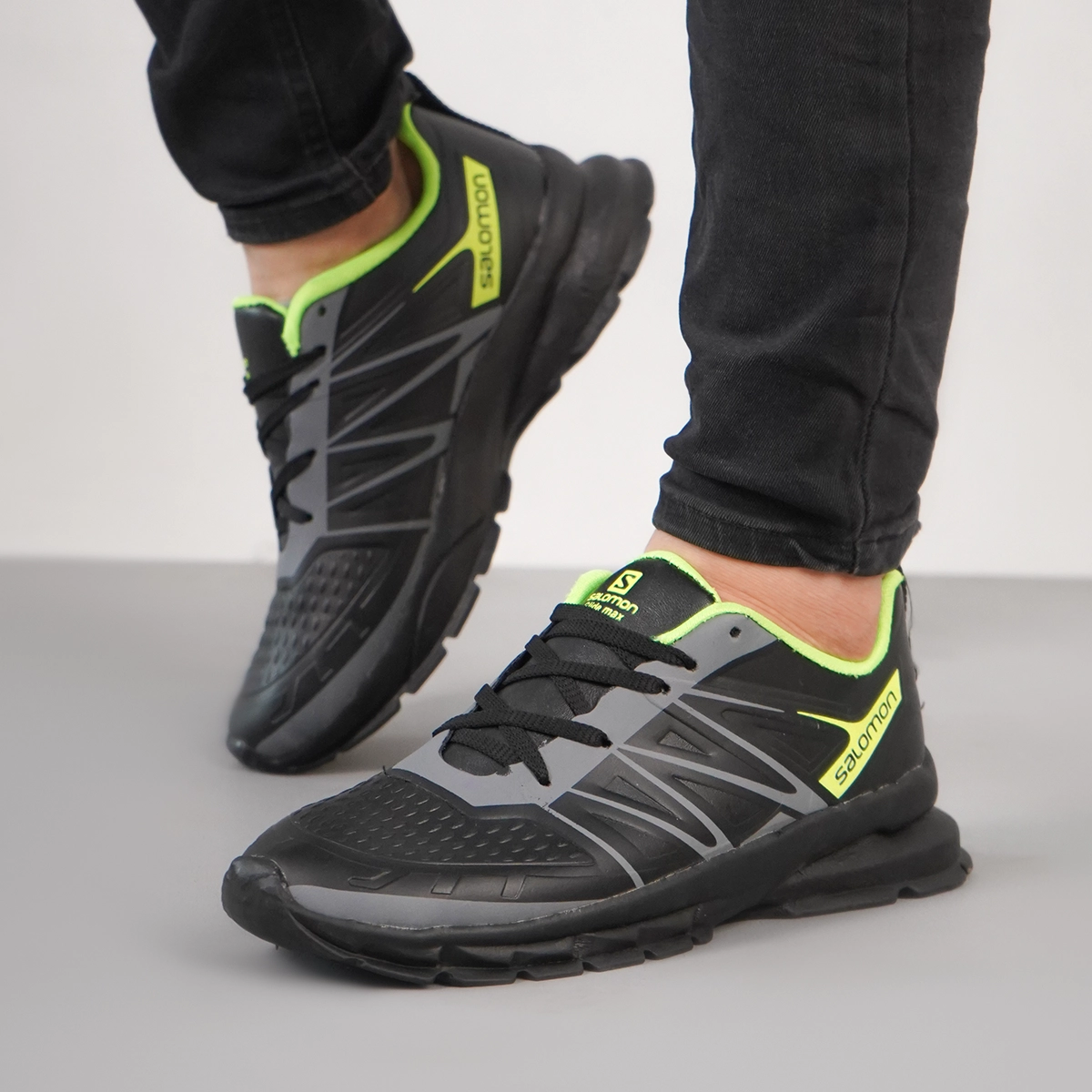 کفش ورزشی مردانه مشکی زیره مشکی مدل Simba