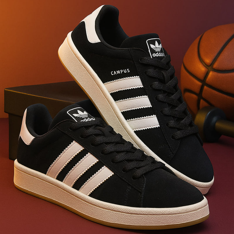 کفش ورزشی مردانه مشکی مدل Adidas Campus