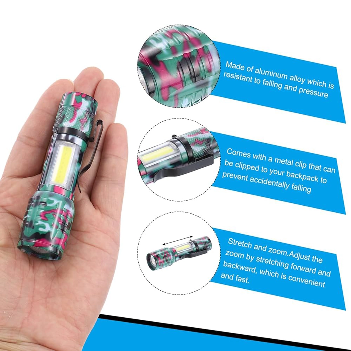 چراغ قوه دستی شارژی طرح چریکی