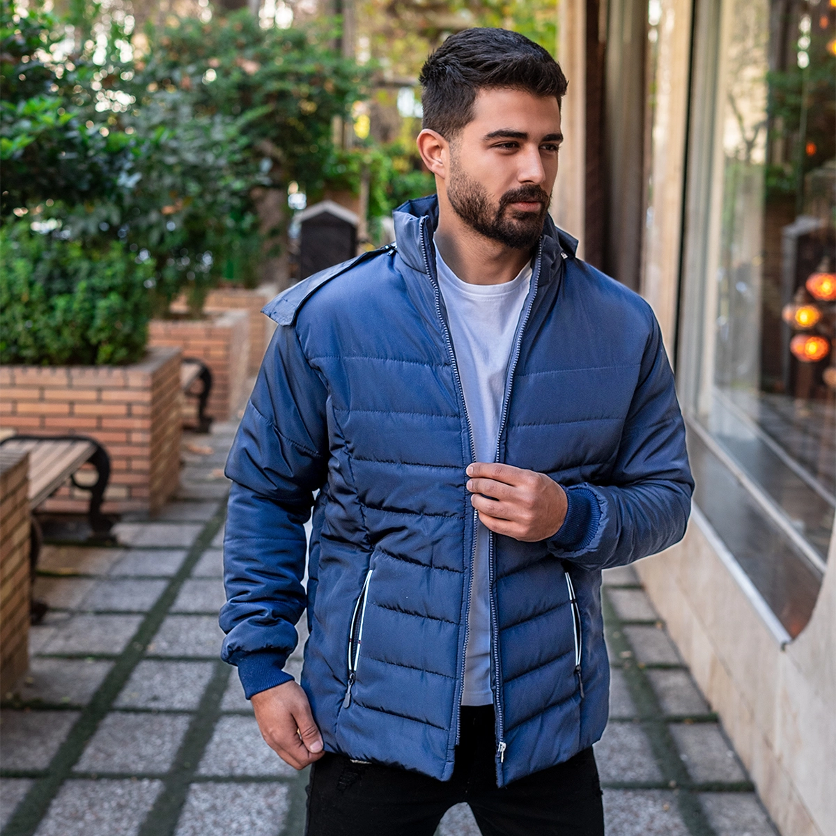 کاپشن بادی سرمه ای مردانه مدل Arshan