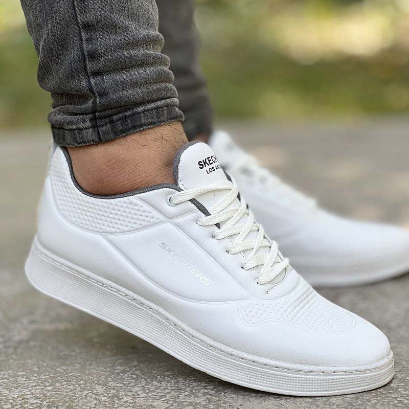 کفش تخت مردانه سفید Skechers مدلDavid