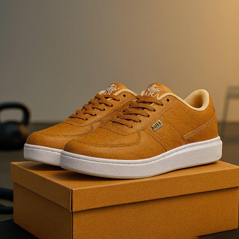 کفش تخت Zara مردانه عسلی مدل Kiyan