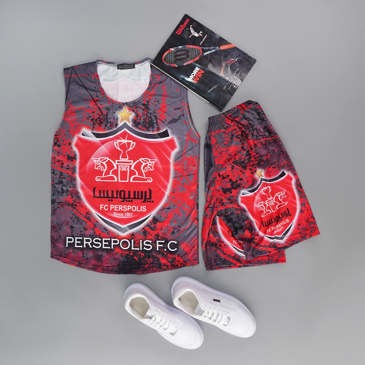 ست رکابی شلوارک پرسپولیس مردانه مدل Rambod