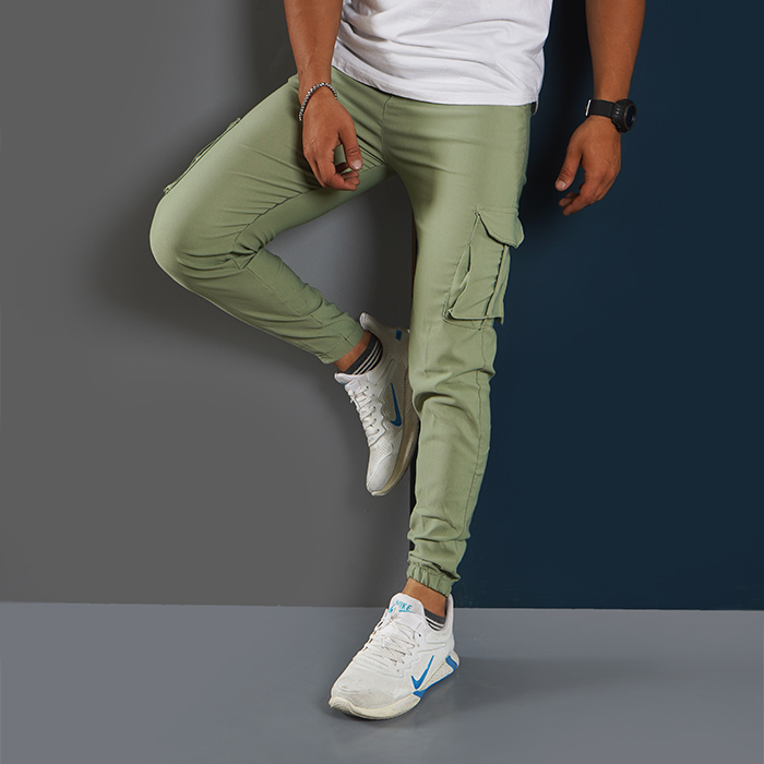 شلوار اسلش سبز مردانه مدل KOMBO