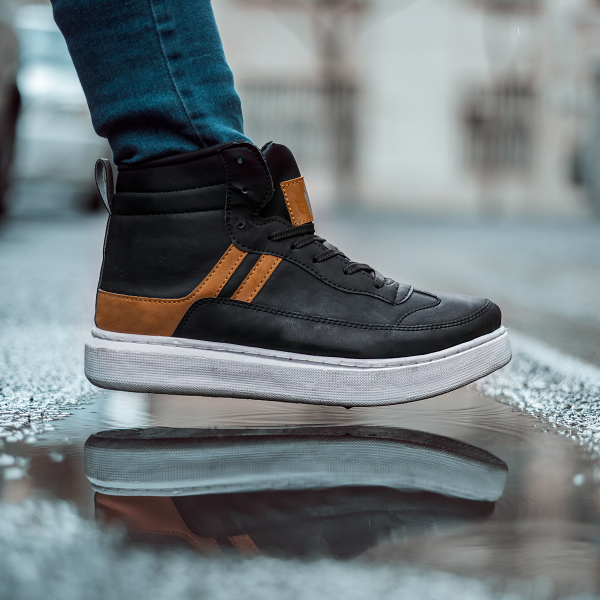 کفش ساقدار مشکی مردانه مدل Miler