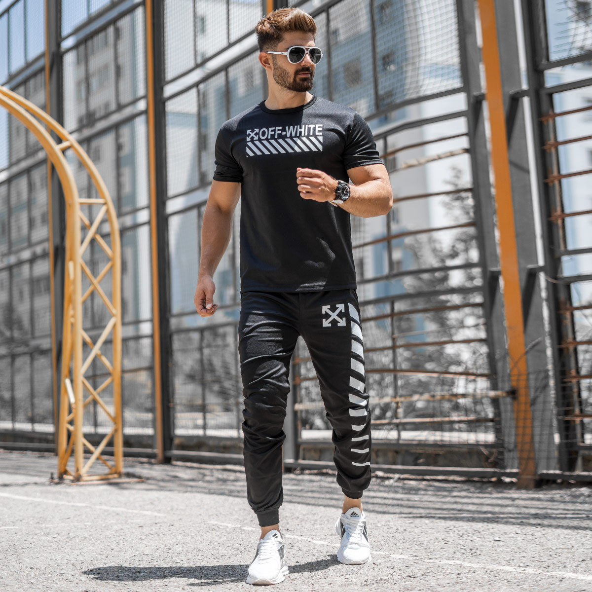 ست تیشرت شلوار off-white مردانه مدلVesta