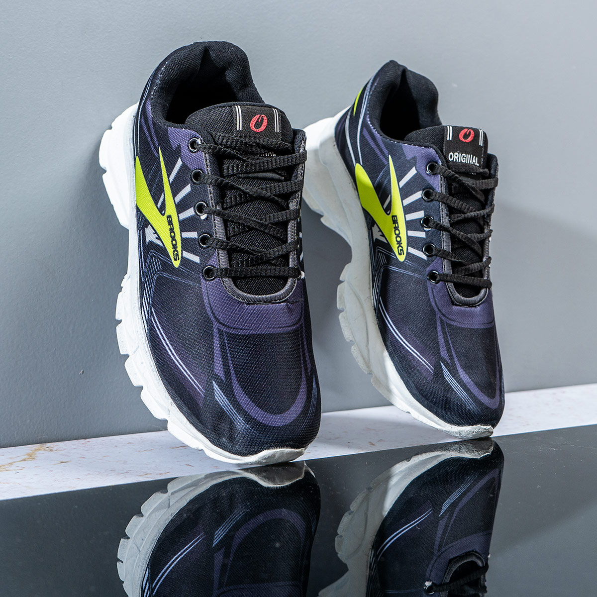 کفش ورزشی Brooks مردانه مشکی سبز مدل Folen-