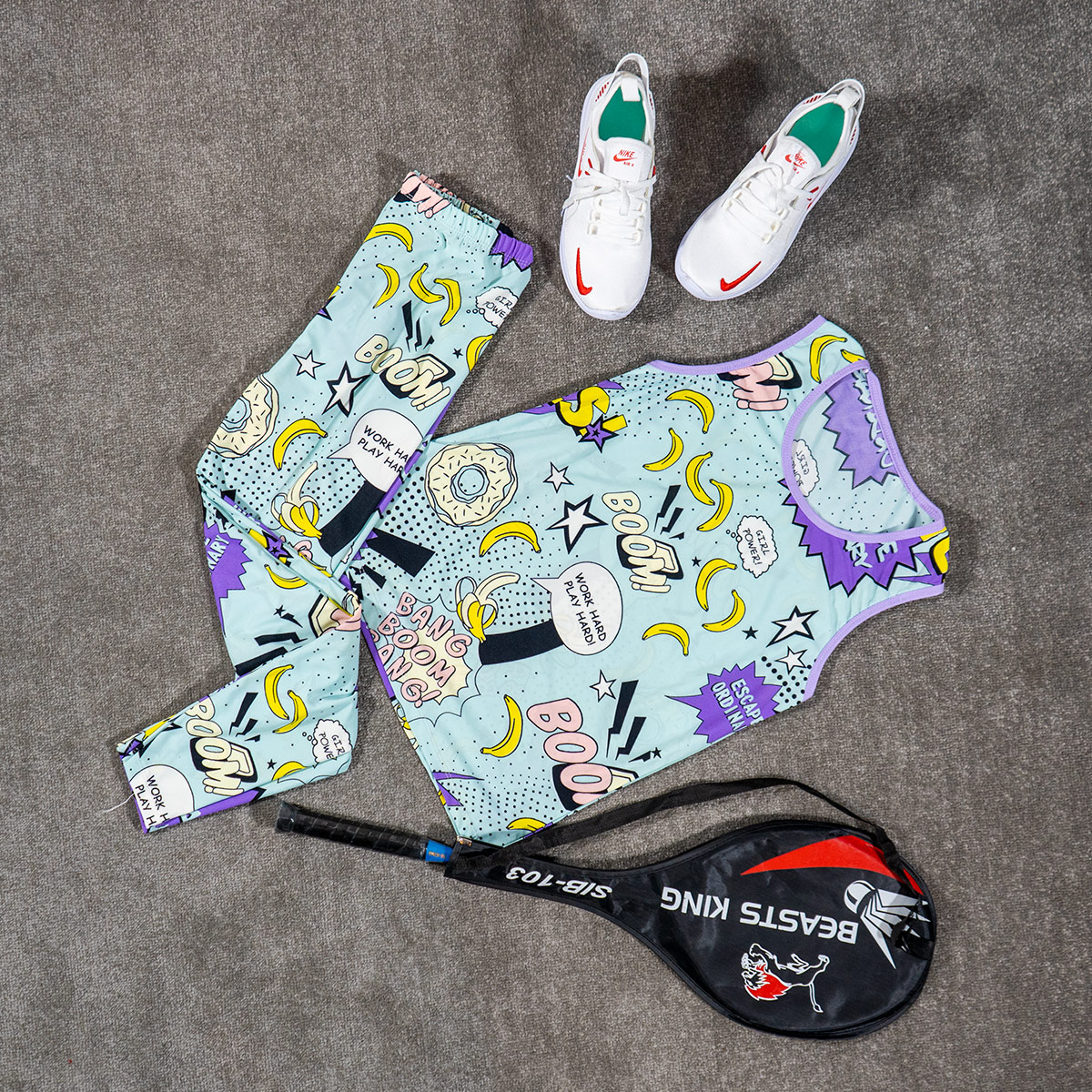 ست تاپ و ساپورت زنانه سبز مدل Emily