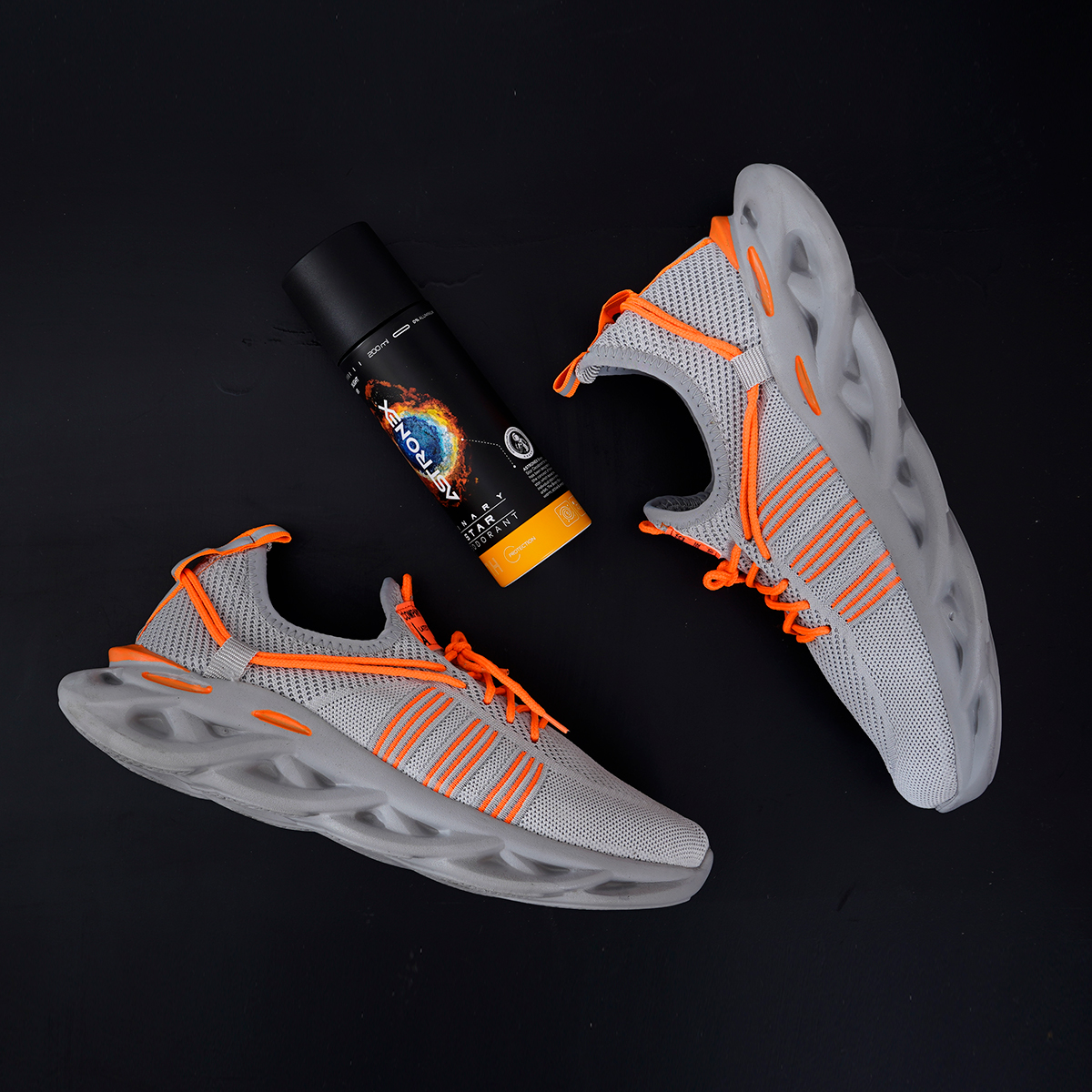 کفش ورزشی طوسی نارنجی مردانه مدل Arisan