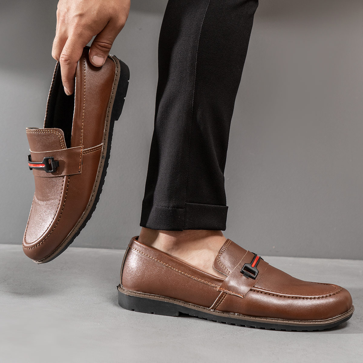 کفش کالج مردانه قهوه ای مدل Rasa