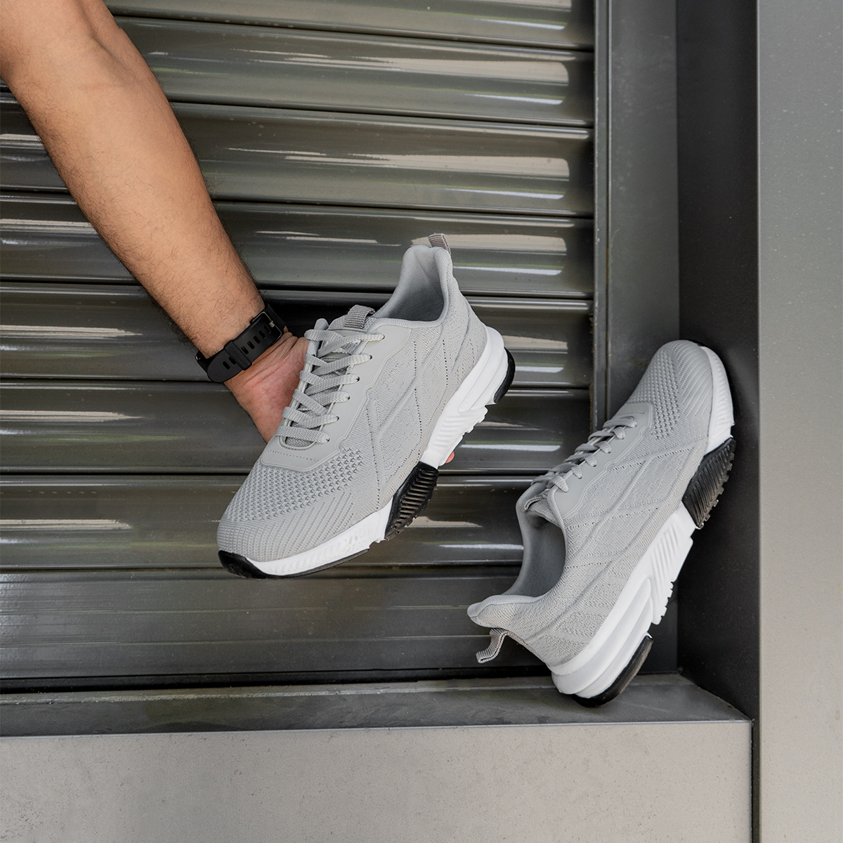 کفش ورزشی Fashion مردانه طوسی مدل Mikel