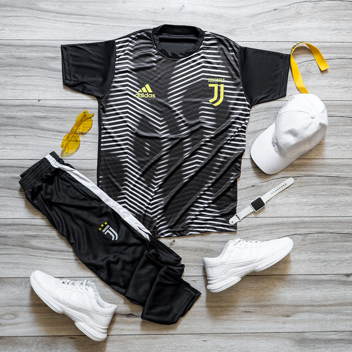 ست تیشرت شلوار یوونتوس مردانه مدل D74