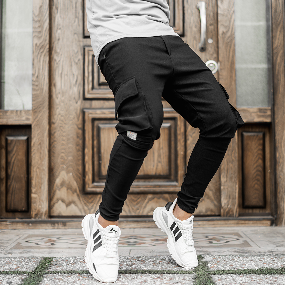 شلوار اسلش مردانه مشکی مدل Ermin