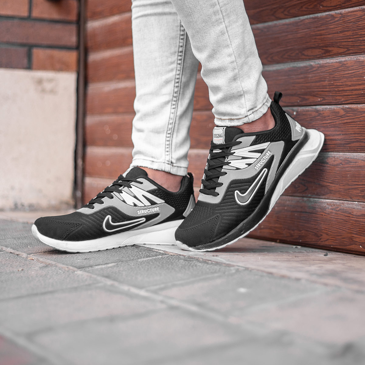 کفش ورزشی Nike Structure مردانه مشکی طوسی مدلZomit